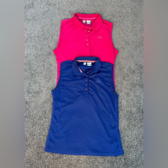 2 Pack ~ McKinley Manao II Sleeveless Collared 1/4 Button Up Polos Size Large - Picture 1 of 12
